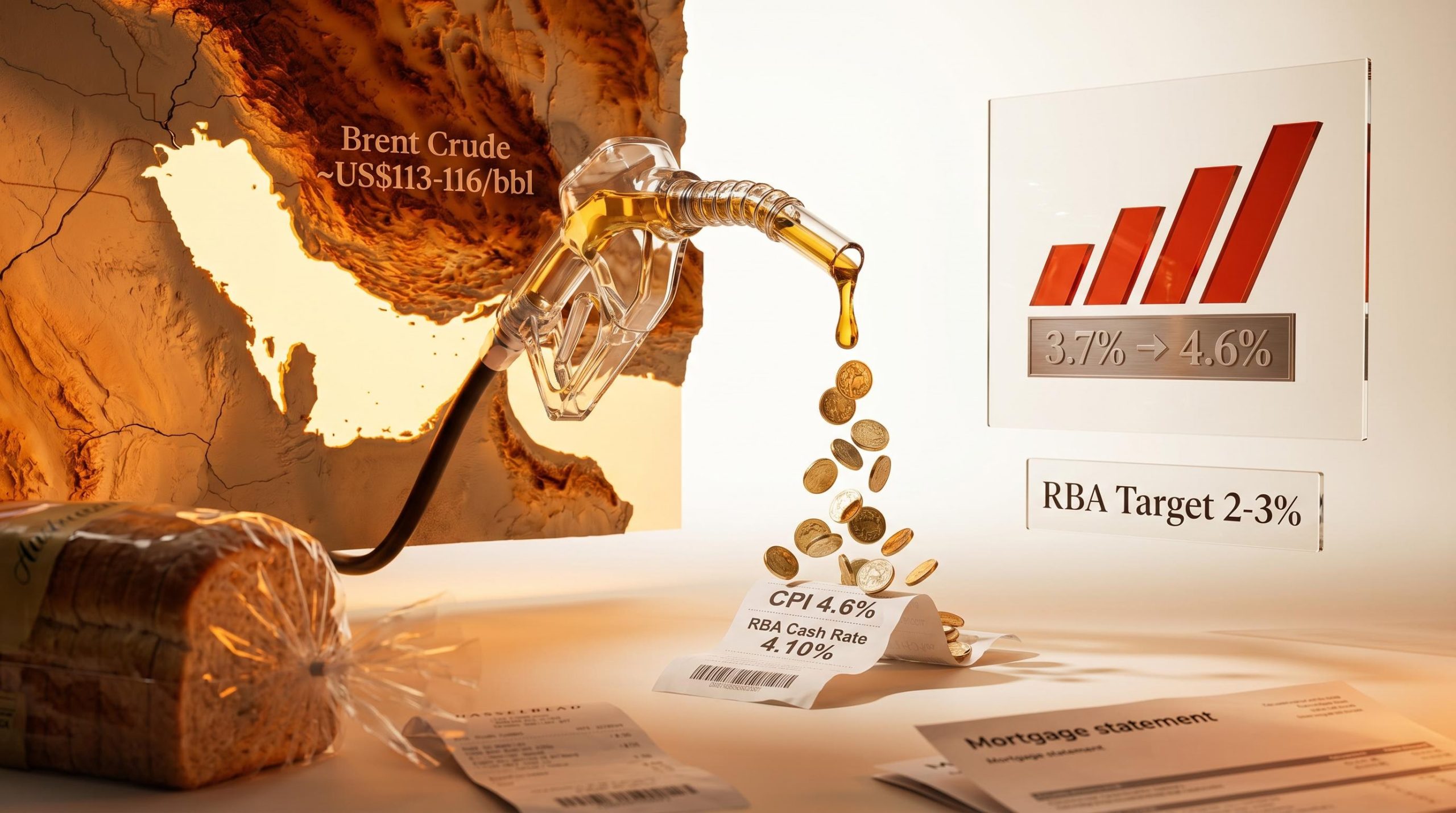 Australian inflation surges to 4.6% as Middle East oil shock drives RBA rate hikes to 4.10%