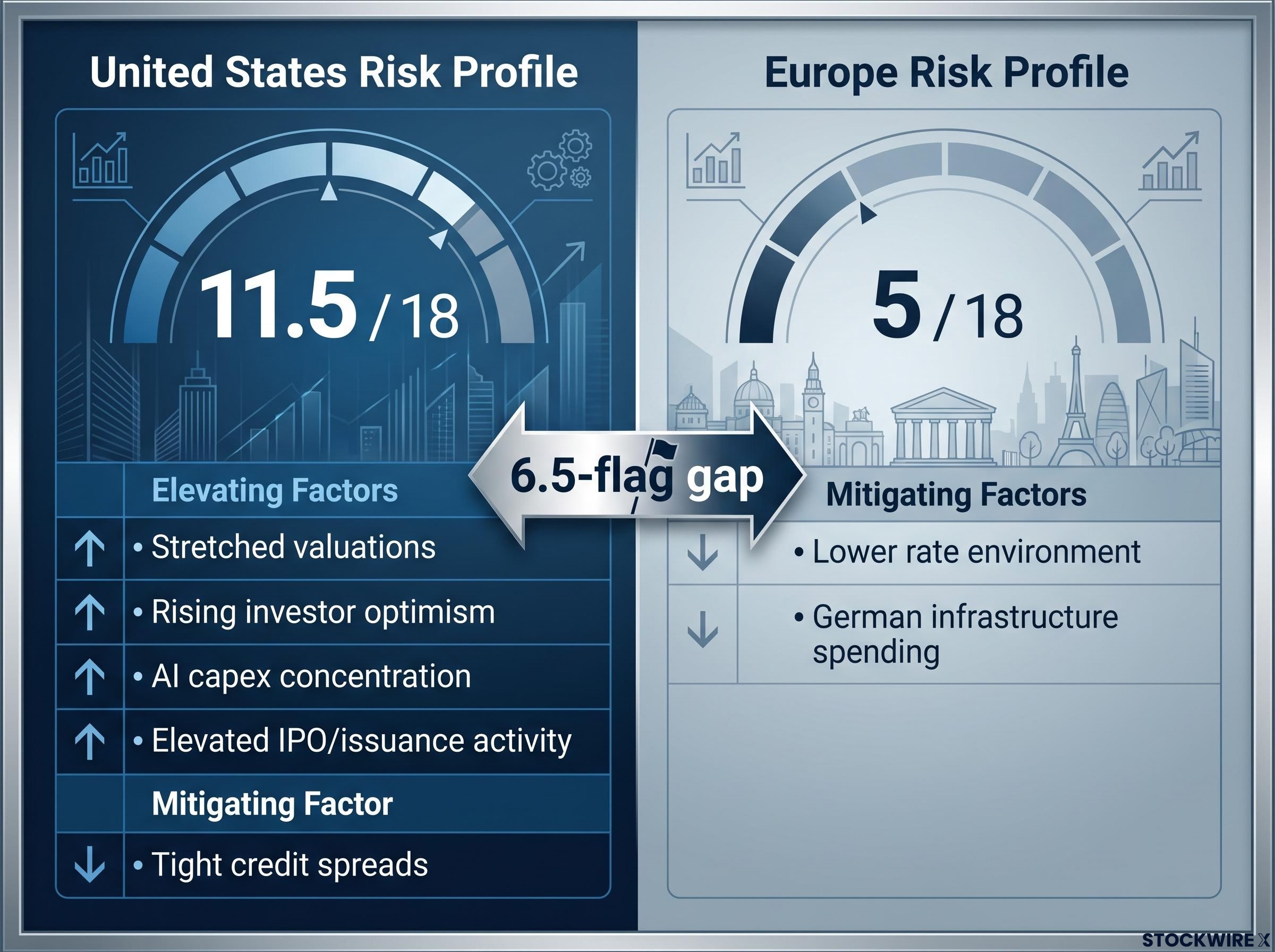 Regional Divergence: U.S. vs. Europe Risk Flags