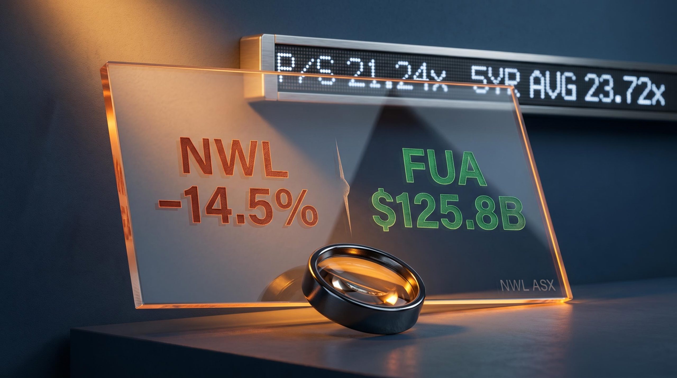 Netwealth share price P/S ratio of 21.24x vs 5-year average 23.72x with FUA $125.8B growth signal