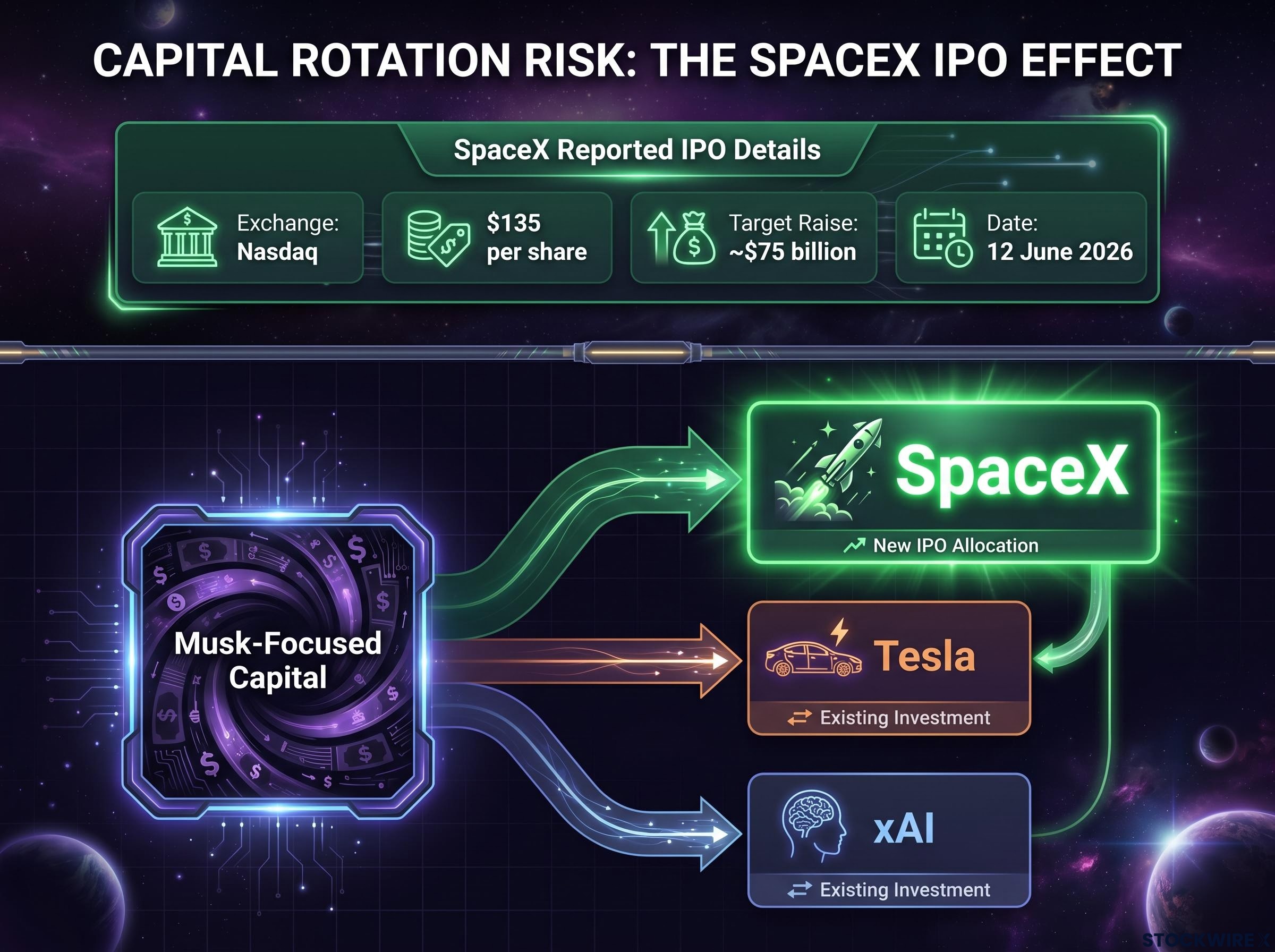 SpaceX IPO Details & Capital Rotation Risk