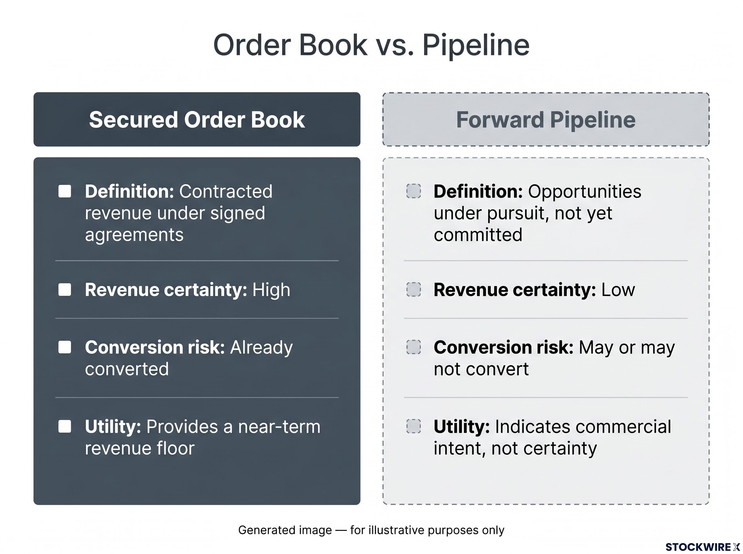 Order Book vs. Pipeline Comparison Matrix
