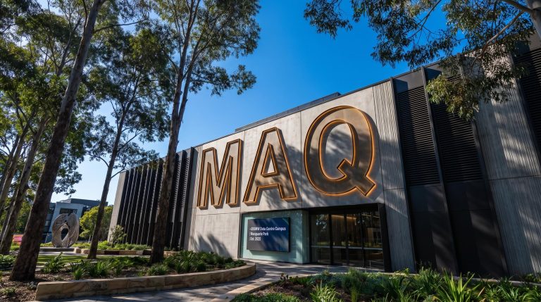 MAQ building with trees