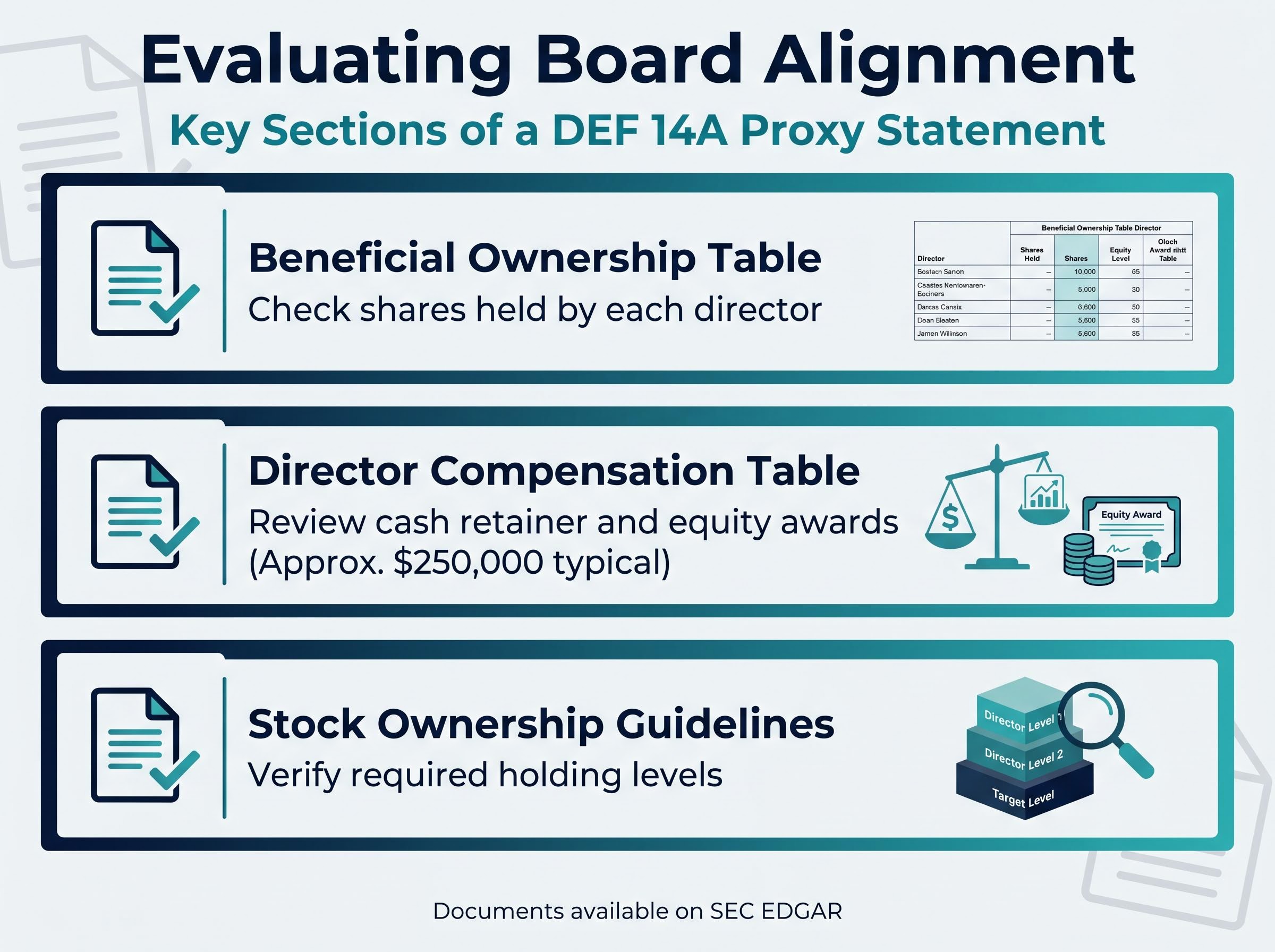 DEF 14A Proxy Statement Evaluation Checklist