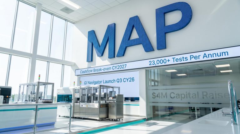 High-tech facility interior view