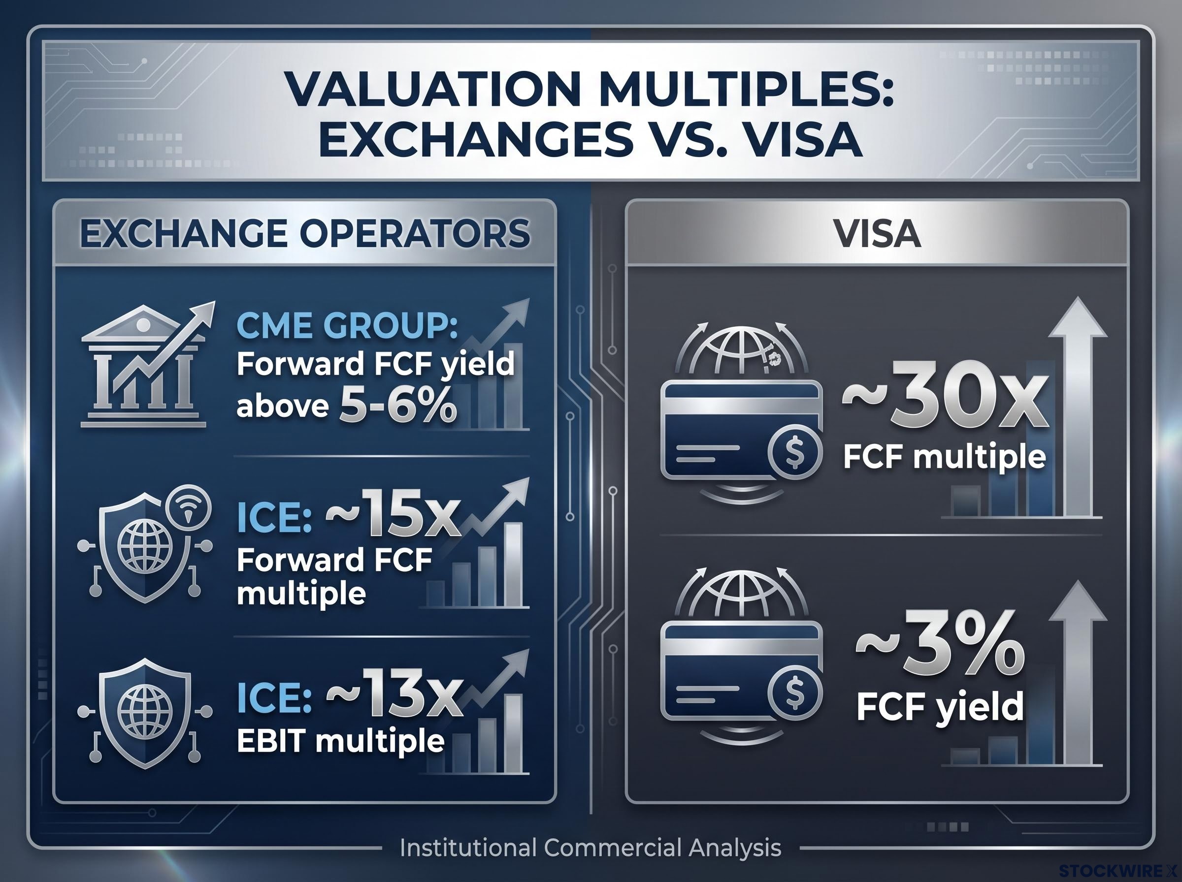 Valuation Multiples: Exchanges vs. Visa