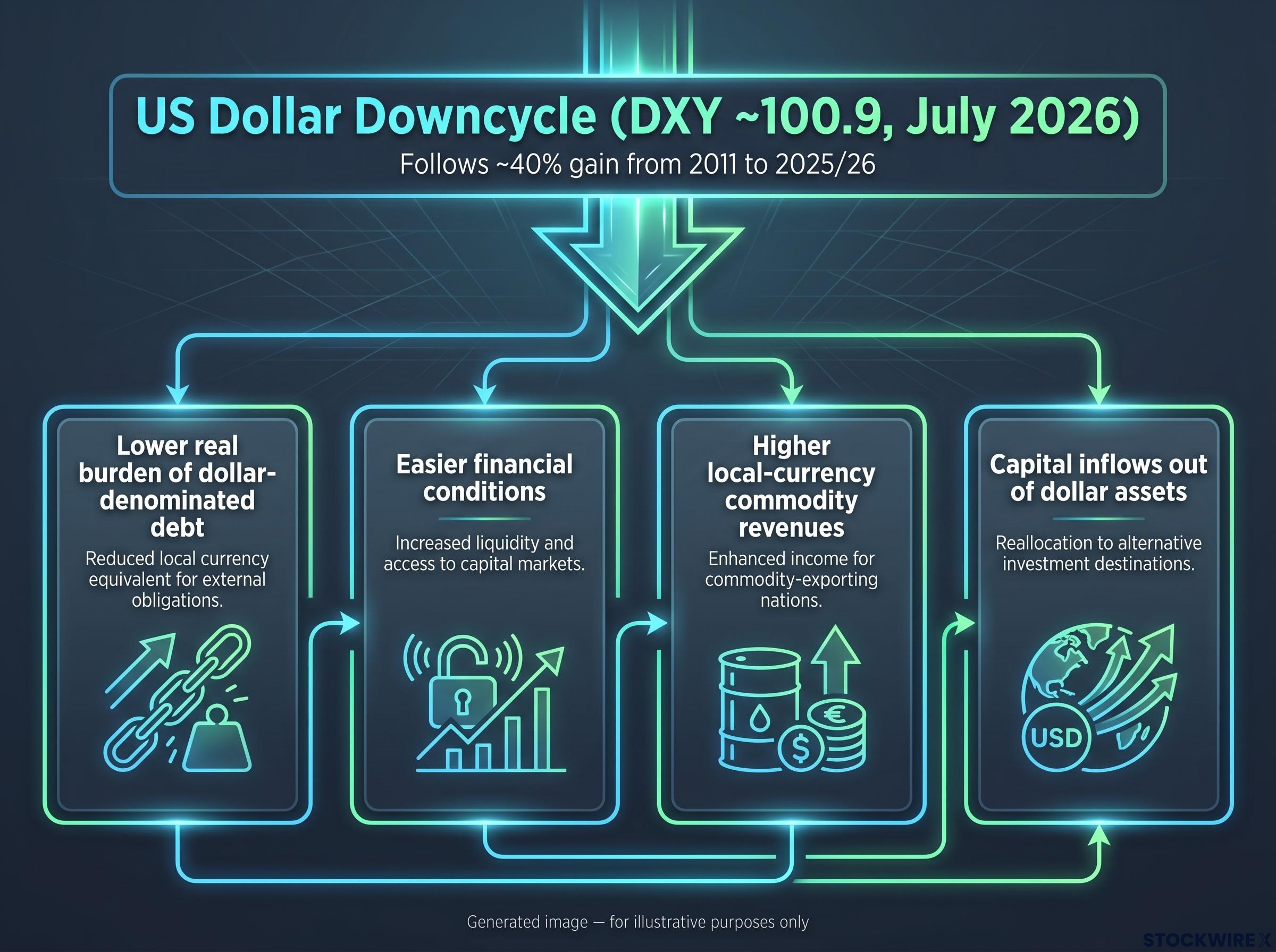 How the US Dollar Downcycle Benefits Emerging Markets