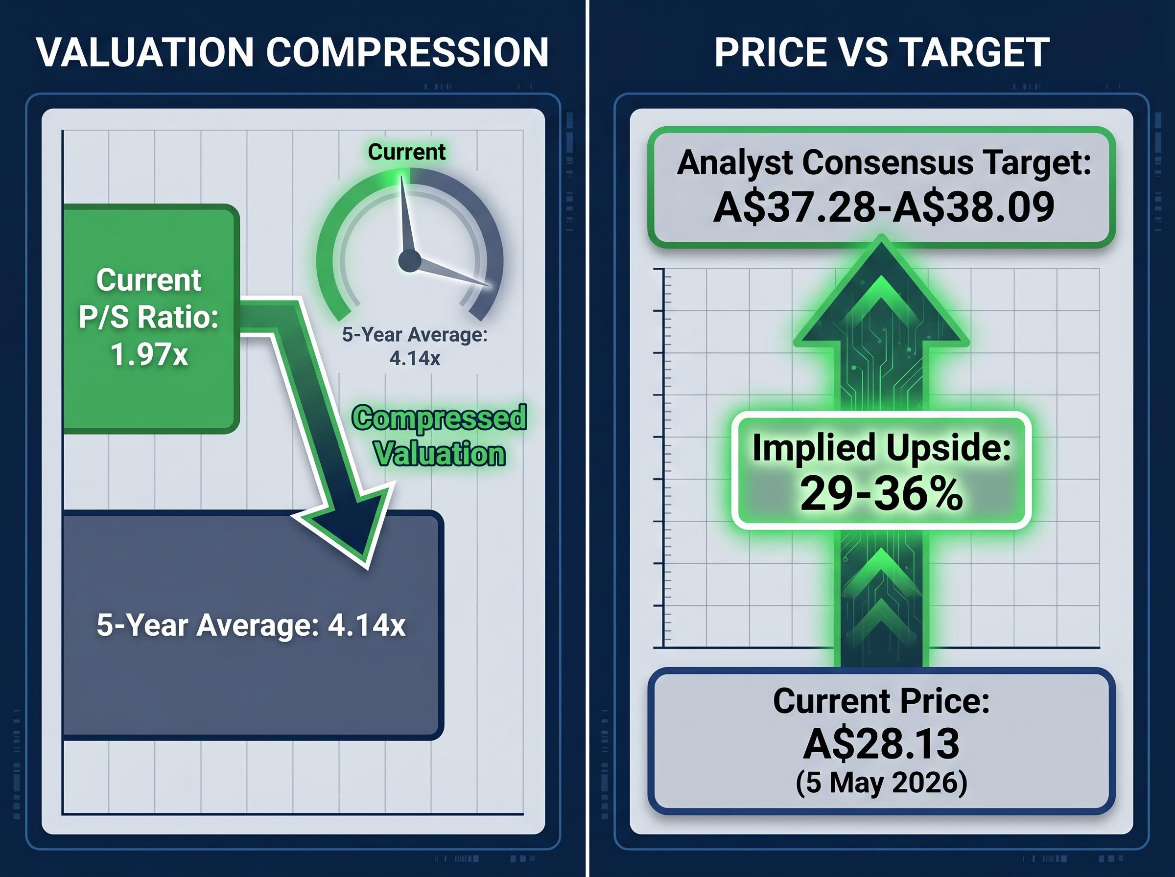 James Hardie (JHX) Valuation Gap Dashboard