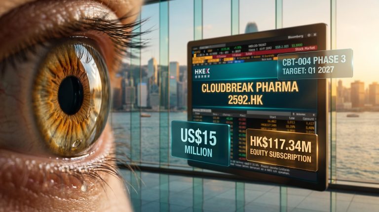 ARC Group's US$15M equity deal with HKEX-listed Cloudbreak Pharma targets CBT-004 ophthalmology Phase 3 trials