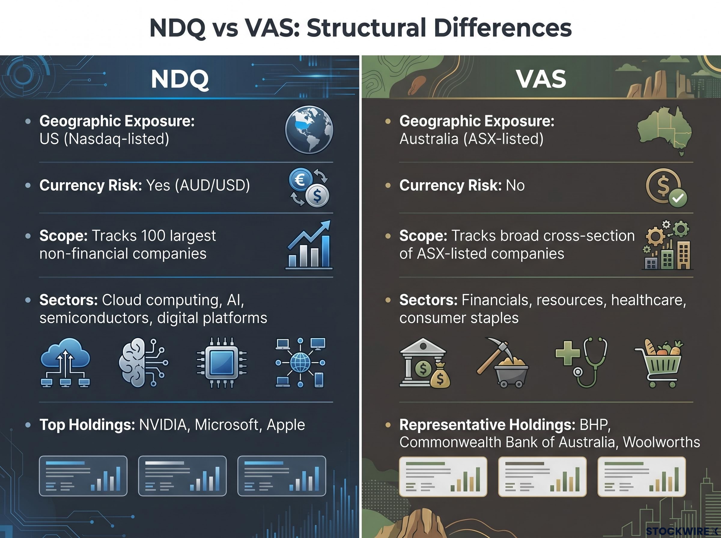 Structural Comparison: NDQ vs VAS