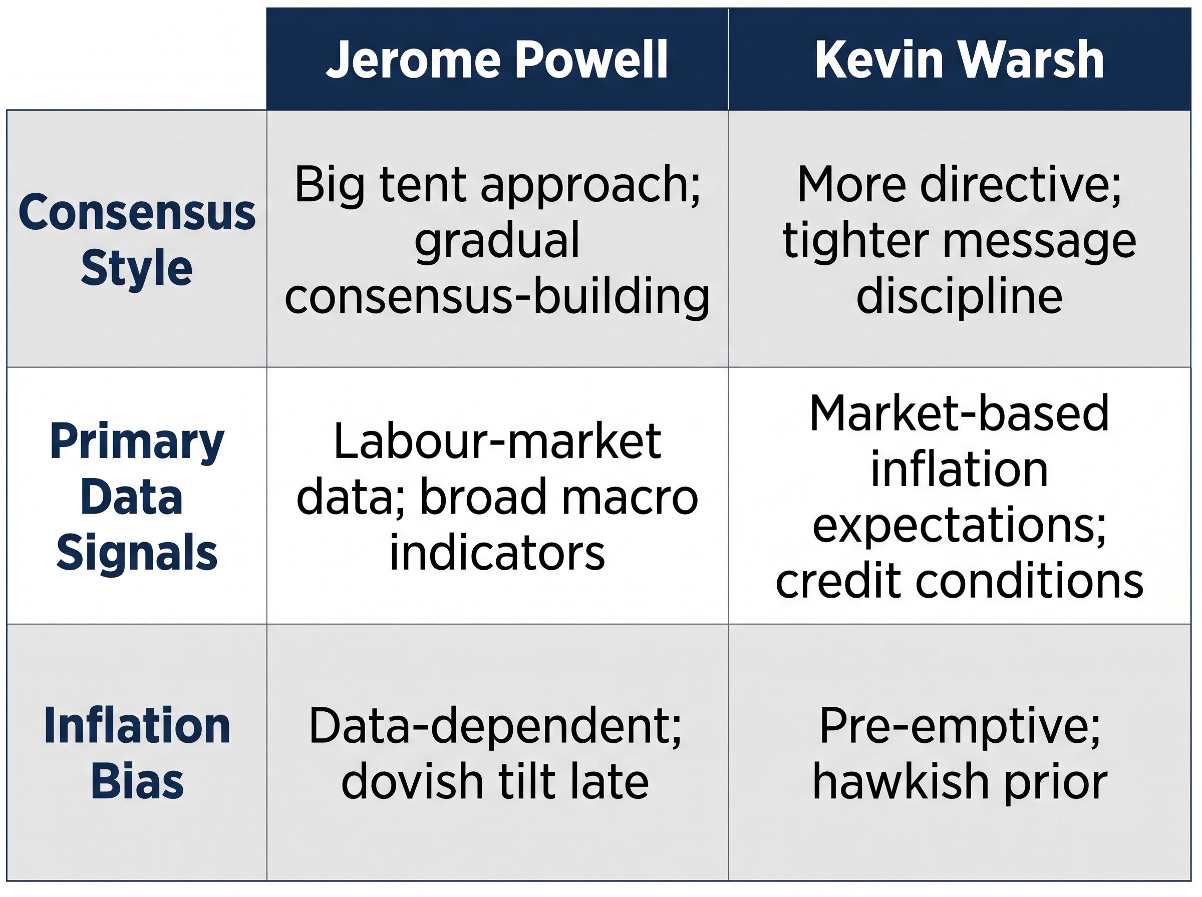 Fed Chair Operating Systems: Powell vs. Warsh
