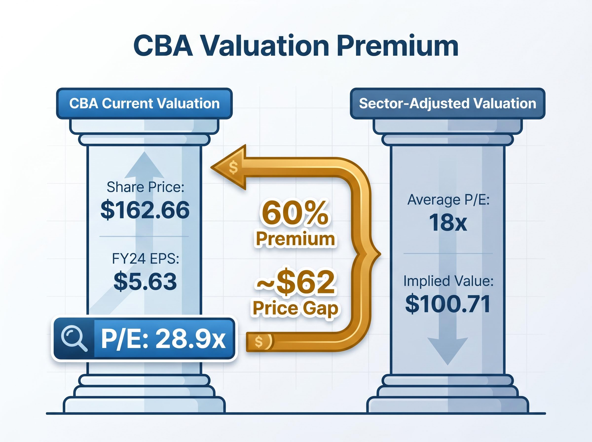 CBA Valuation Premium Breakdown