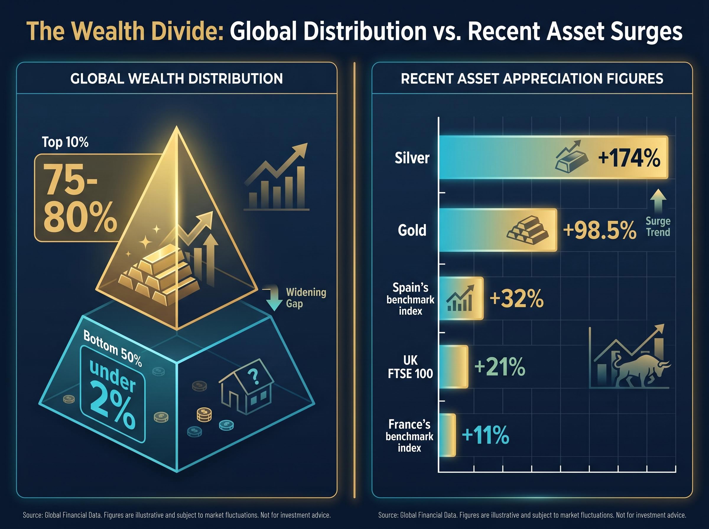 The Global Wealth Divide & Recent Asset Surges