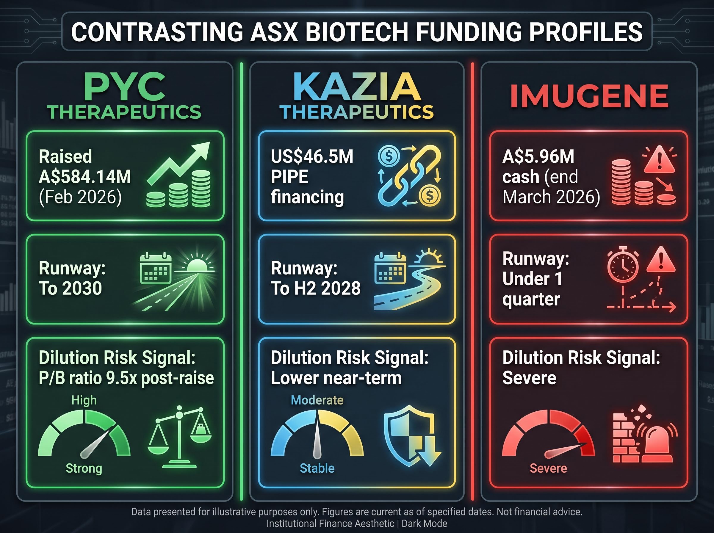 Contrasting ASX Biotech Funding Profiles