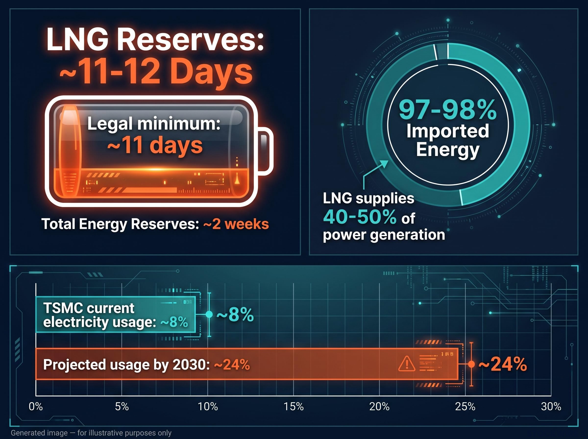 Taiwan's Semiconductor Energy Fragility Dashboard