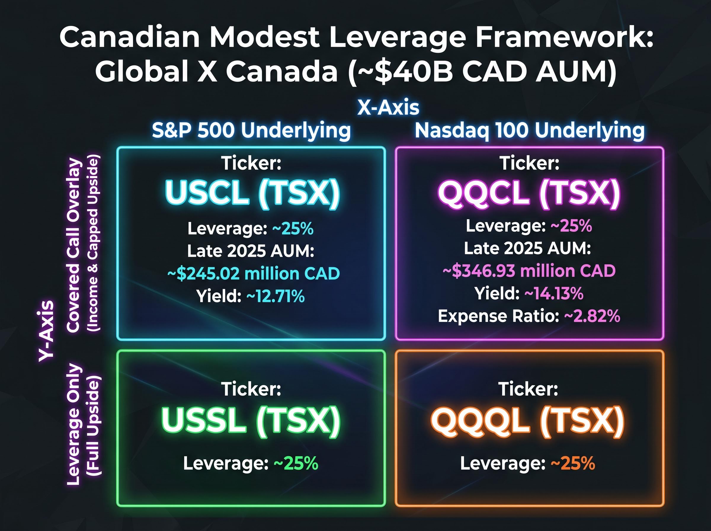 Canadian Modest Leverage Product Matrix