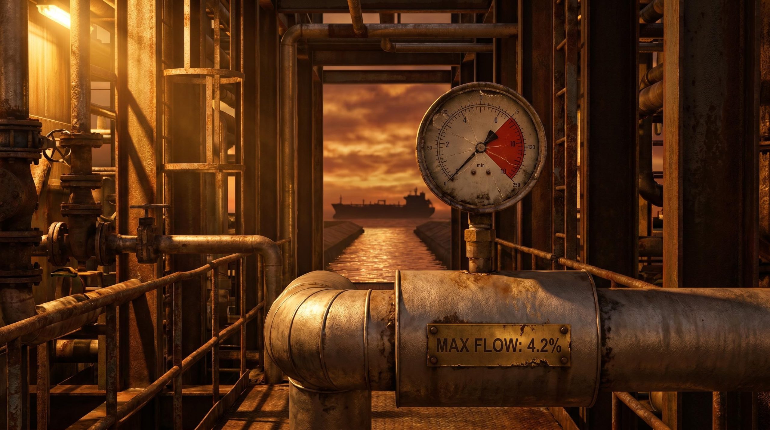Oil refinery pressure gauge in red zone amid Hormuz disruption as May CPI hits 4.2% headline inflation