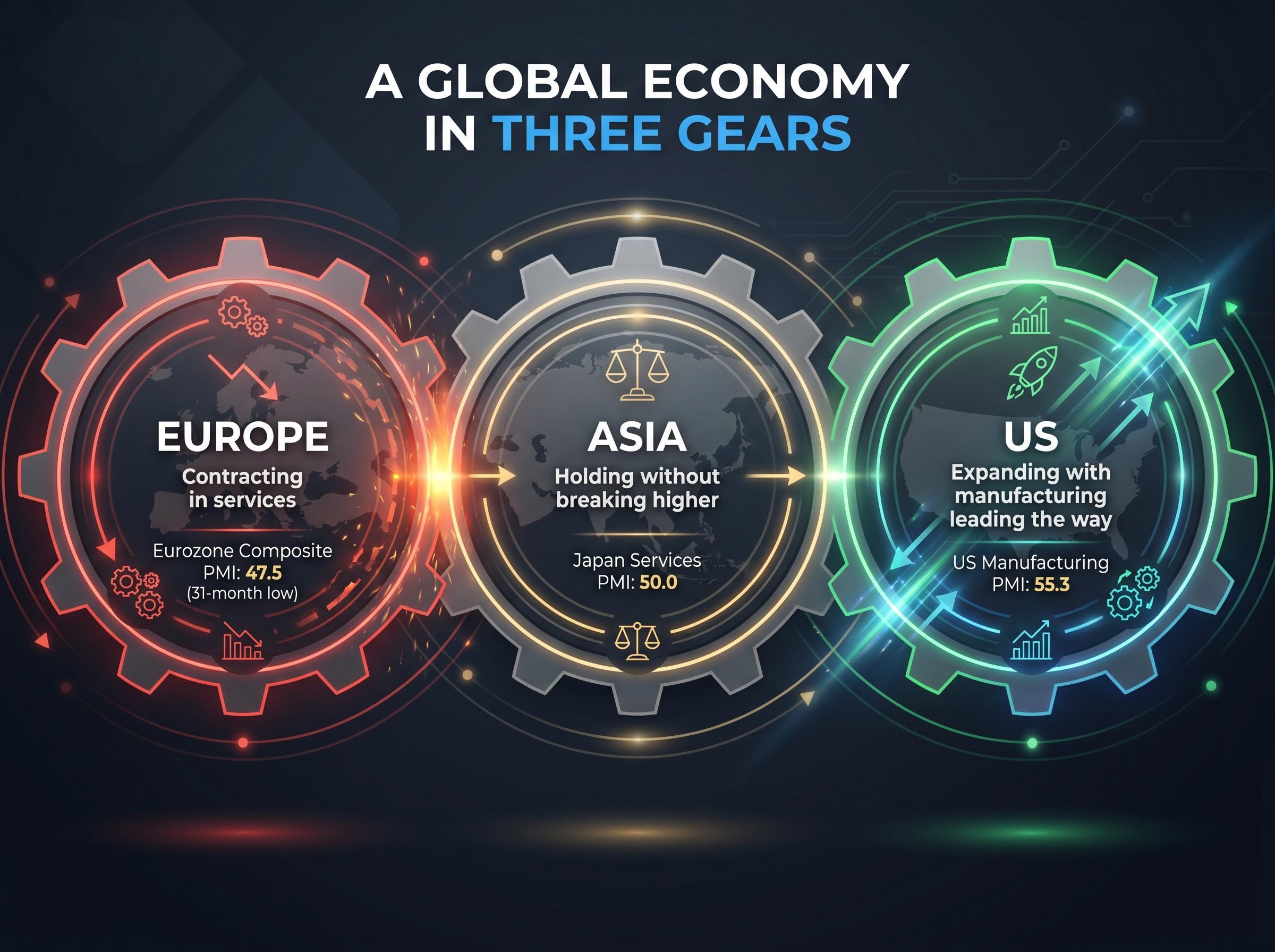 The Three Gears of the Global Economy