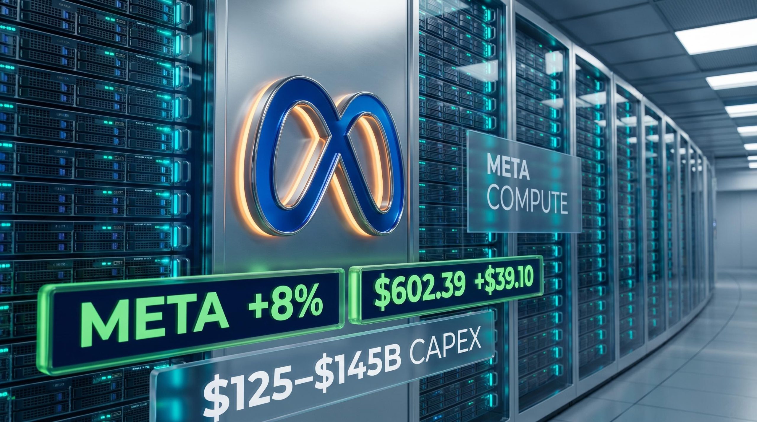 Meta shares surge 8% as $125–$145B Meta Compute cloud division targets hyperscaler market