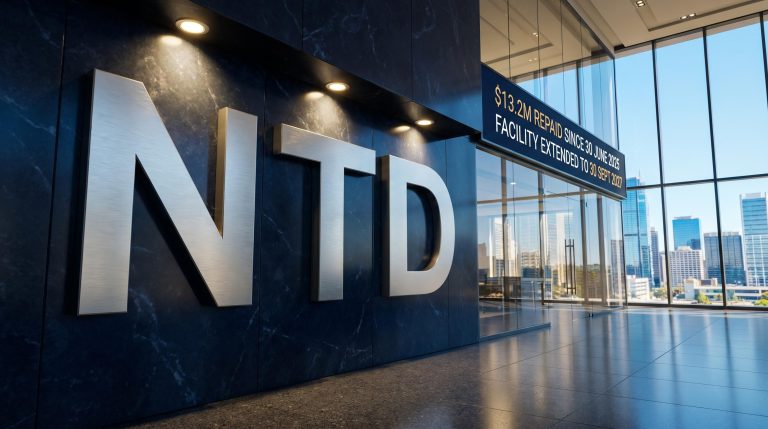 NTD letters in lobby