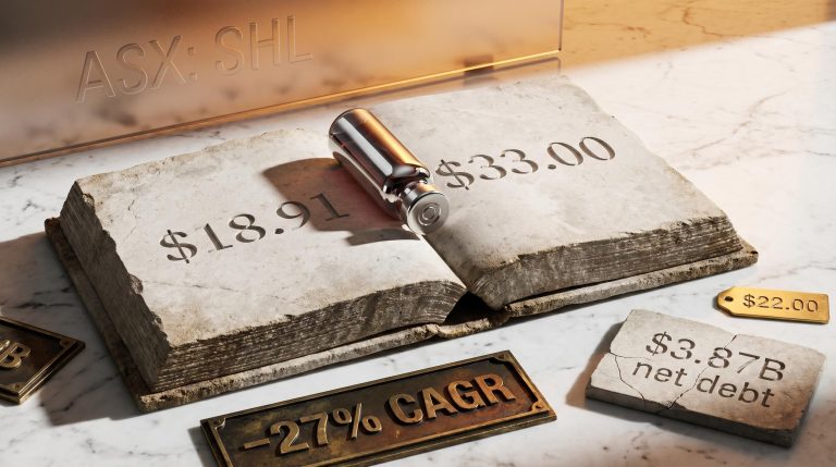 Sonic Healthcare SHL stock at $18.91 with $33.00 Morningstar fair value and $3.87B net debt etched in stone
