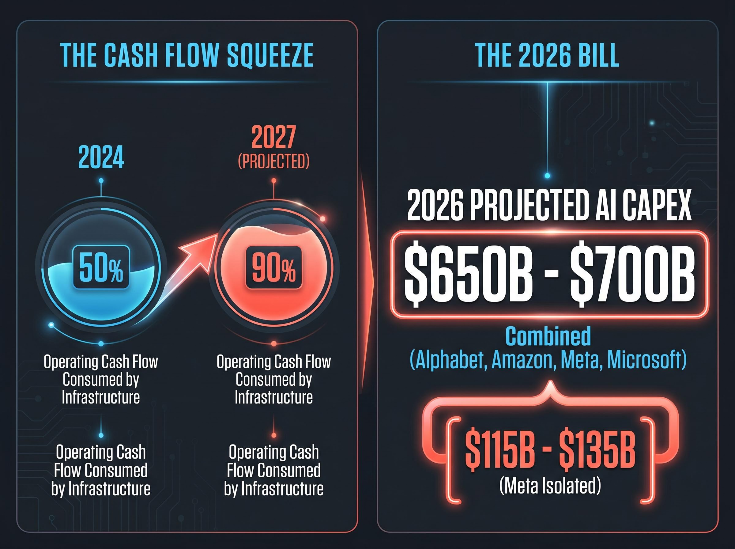 The AI Capex Cliff: Spending vs. Cash Flow