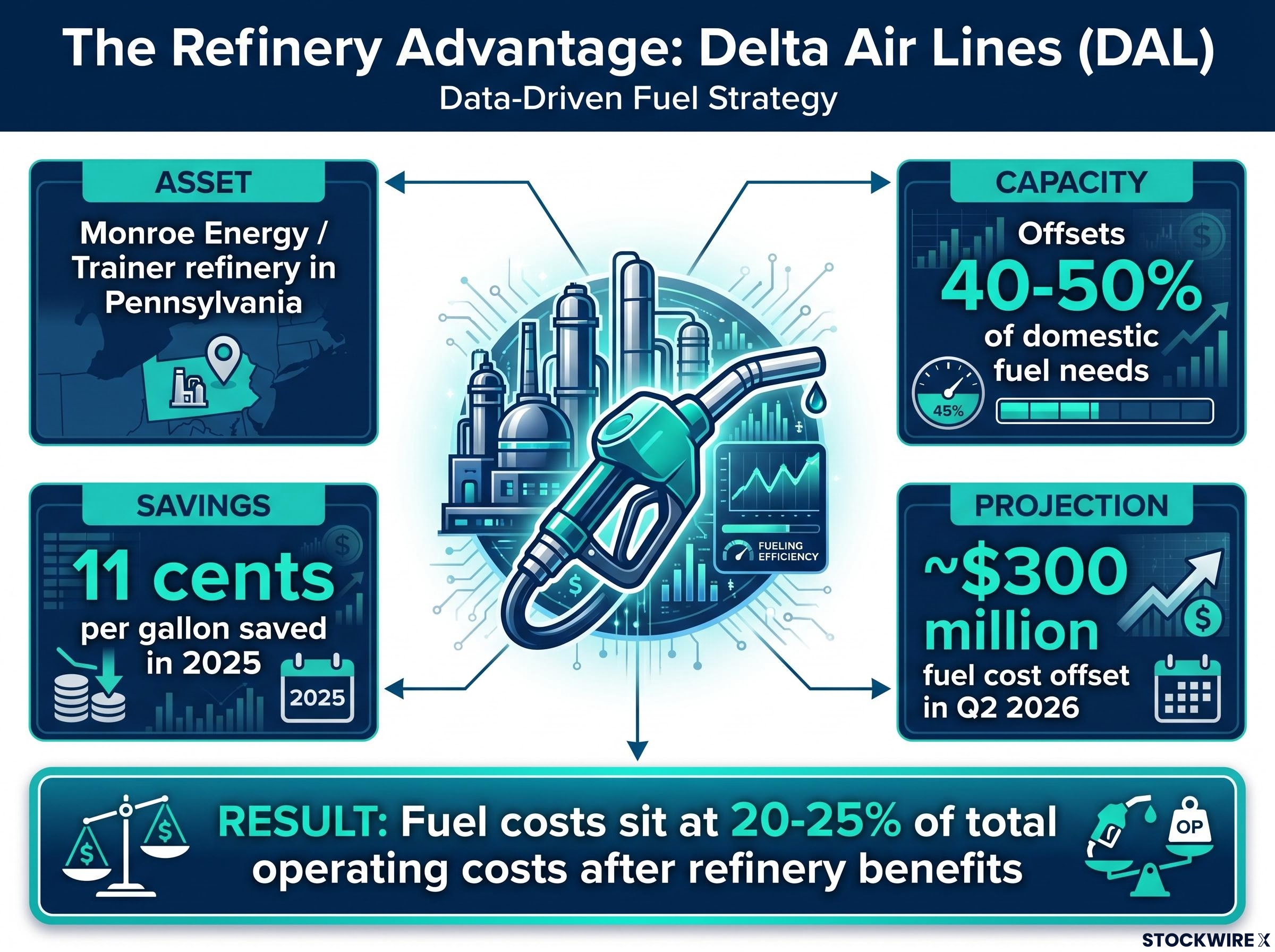 Delta's Trainer Refinery Cost Advantage