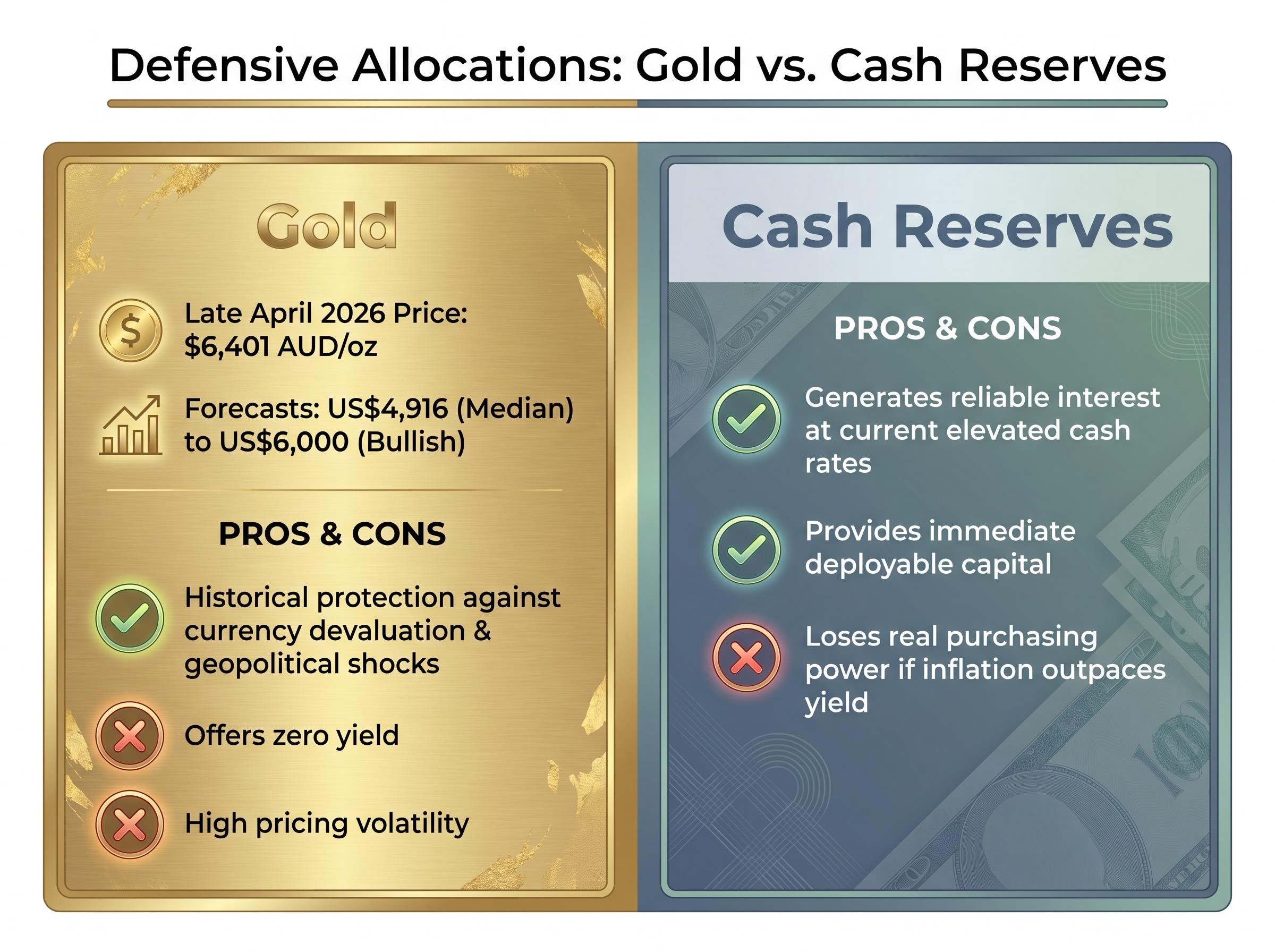 Defensive Allocations: Gold vs. Cash Reserves