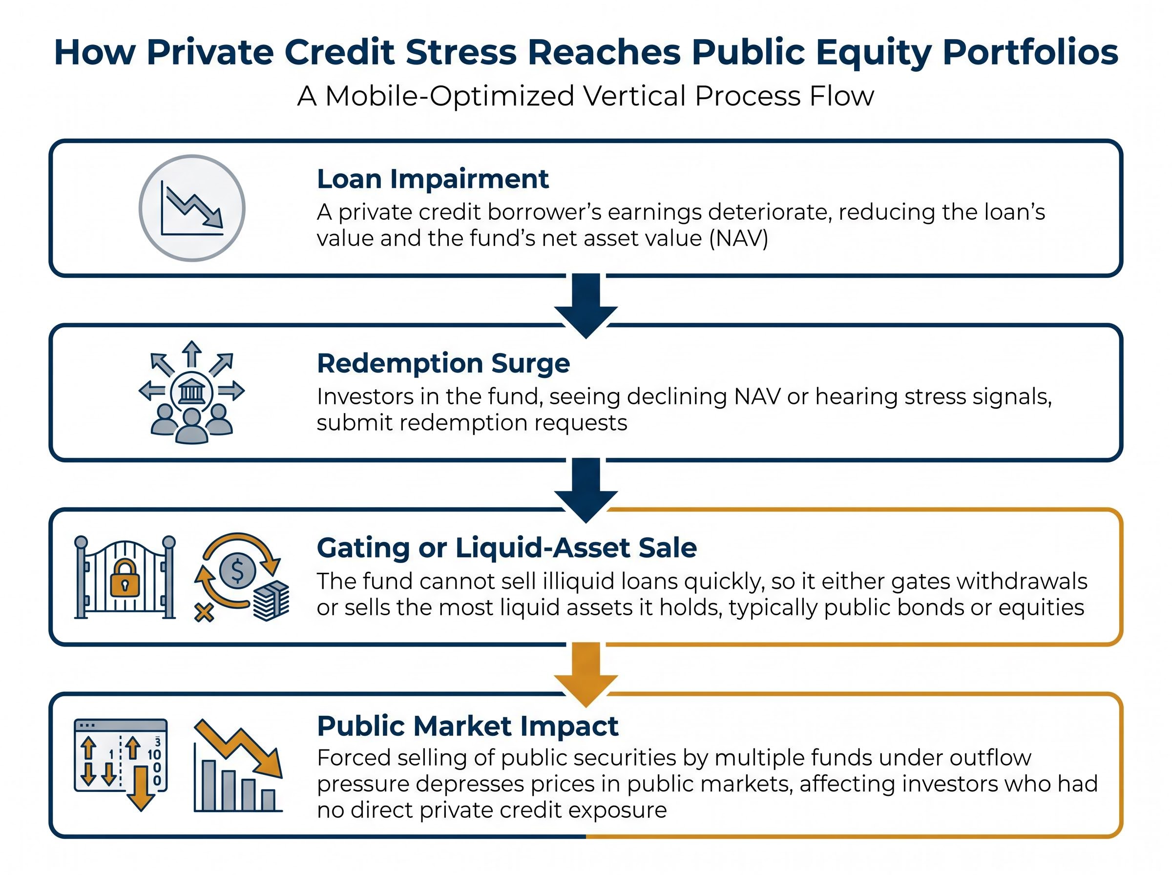 The 4-Step Contagion Chain: Private to Public Markets