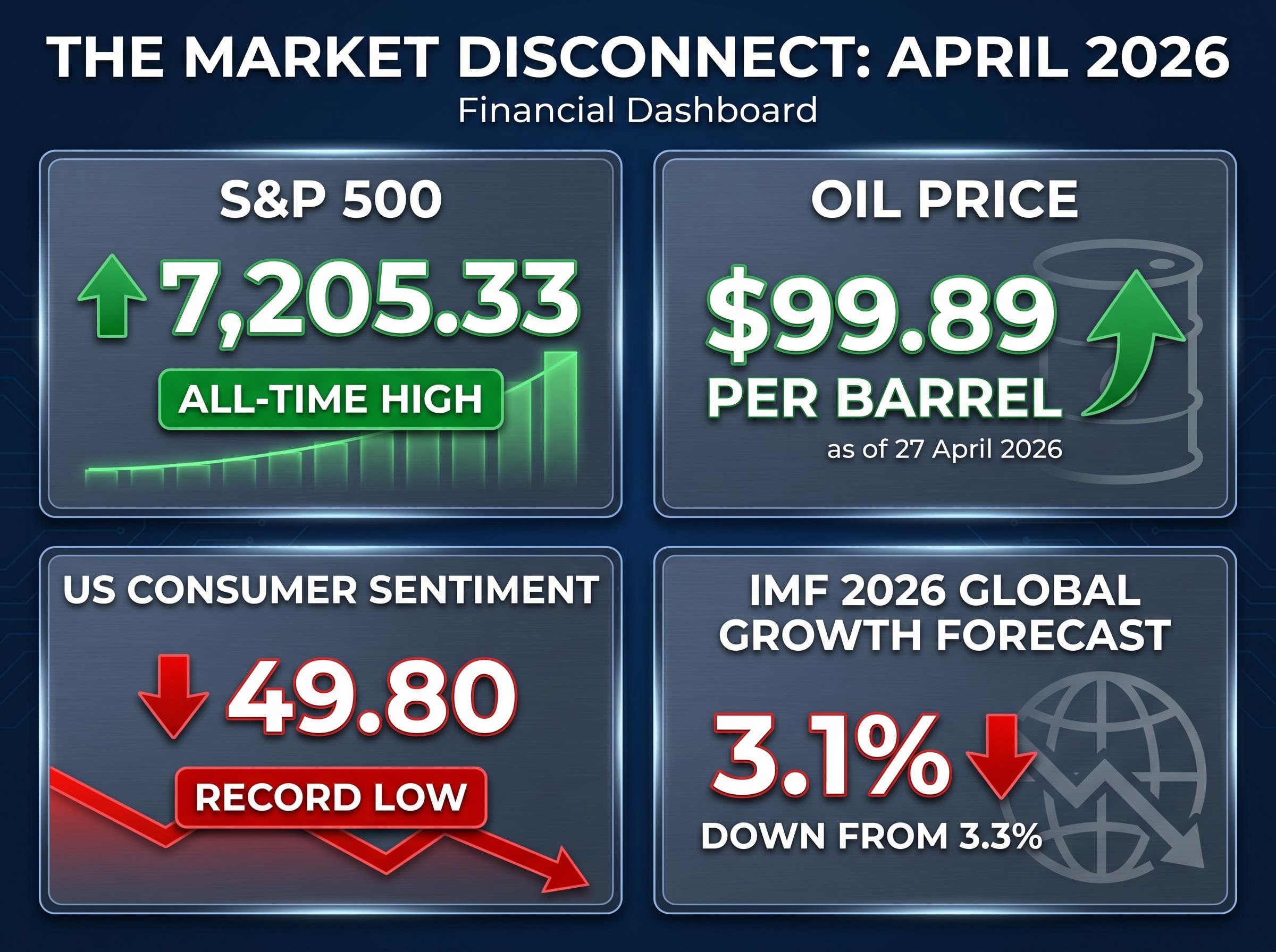 The April 2026 Market Disconnect Dashboard