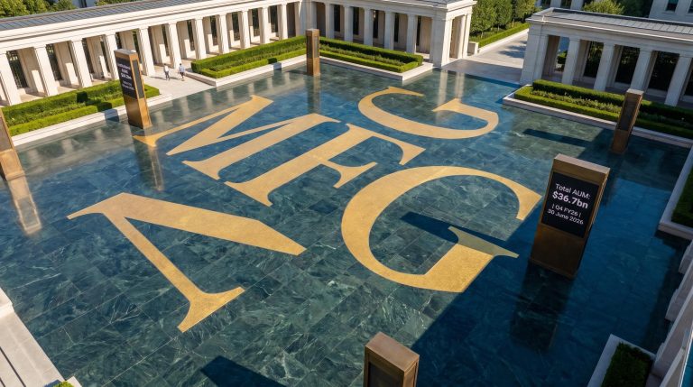 MFG letters on marble