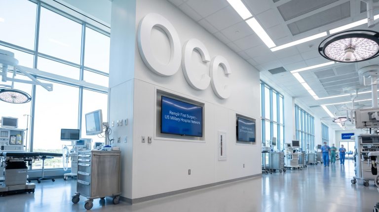 Surgical room with equipment