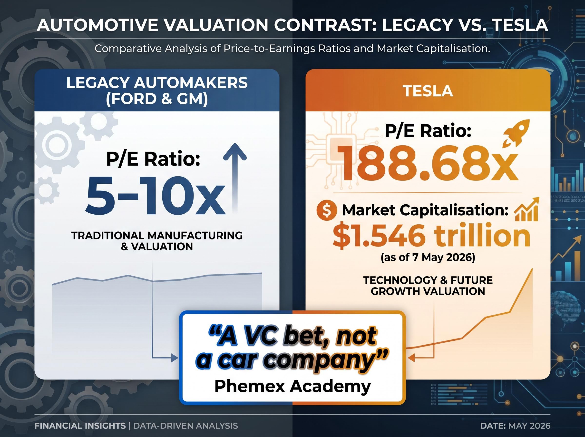 Traditional Valuation Breakdown: Tesla vs. Legacy Automakers