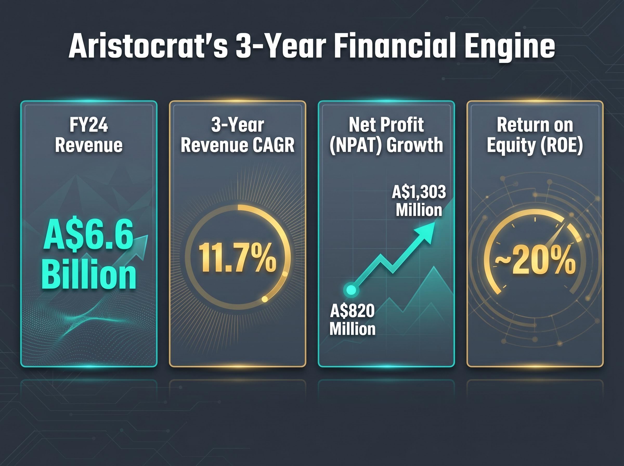 Aristocrat's 3-Year Fundamental Track Record