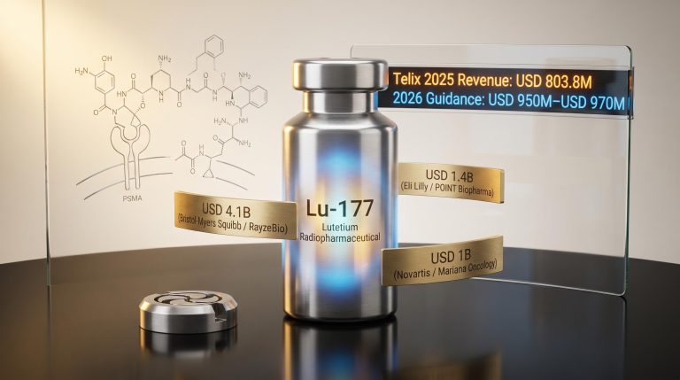Lutetium-177 radiopharmaceutical vial with USD 6.5B M