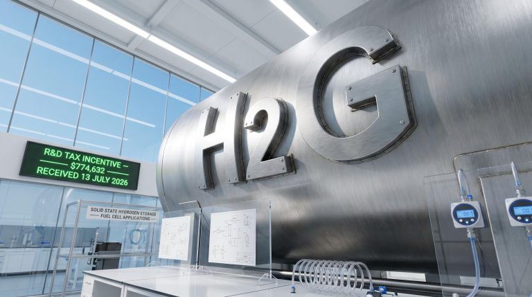 H2G storage tank in laboratory