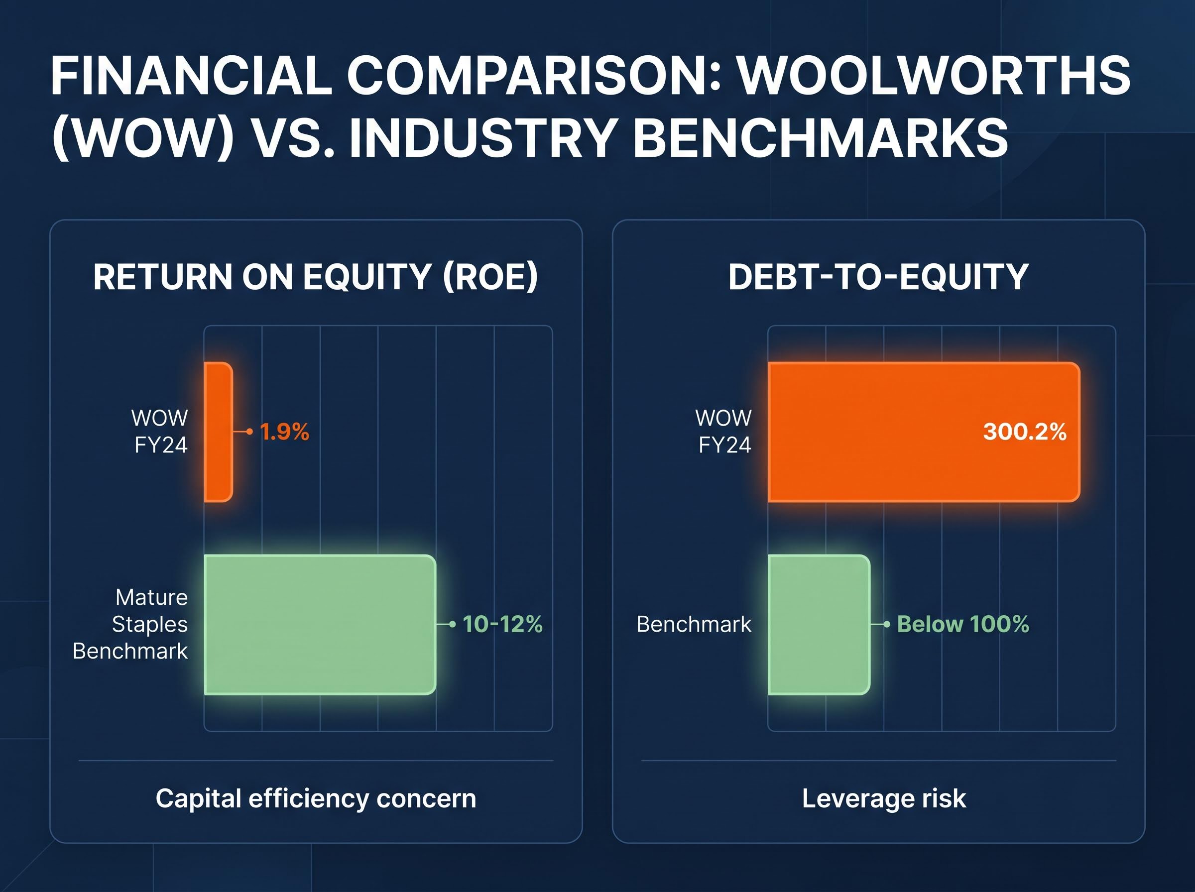 Woolworths (WOW) FY24 Financial Health: Metrics vs. Benchmarks