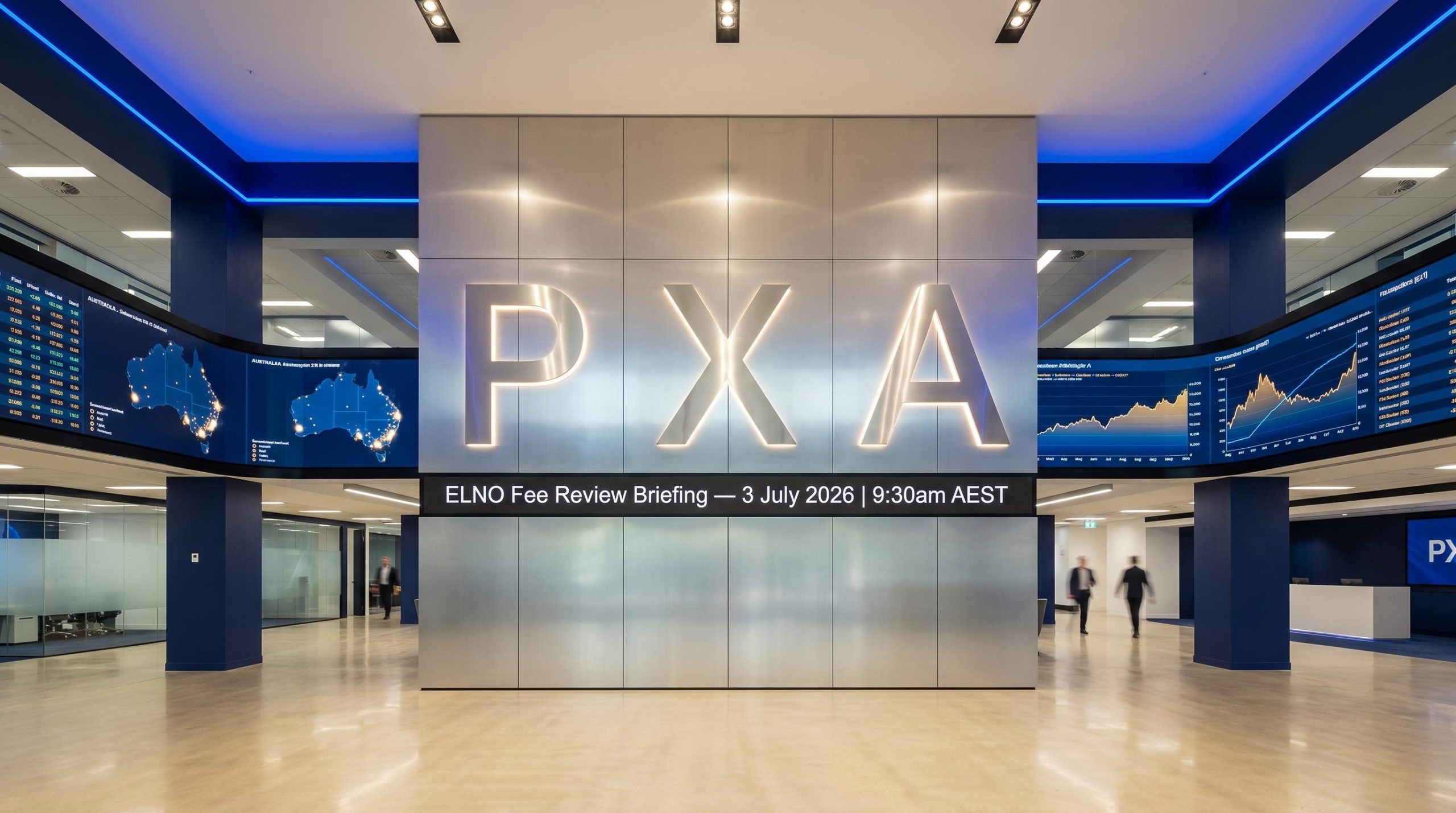 Large PXA logo display