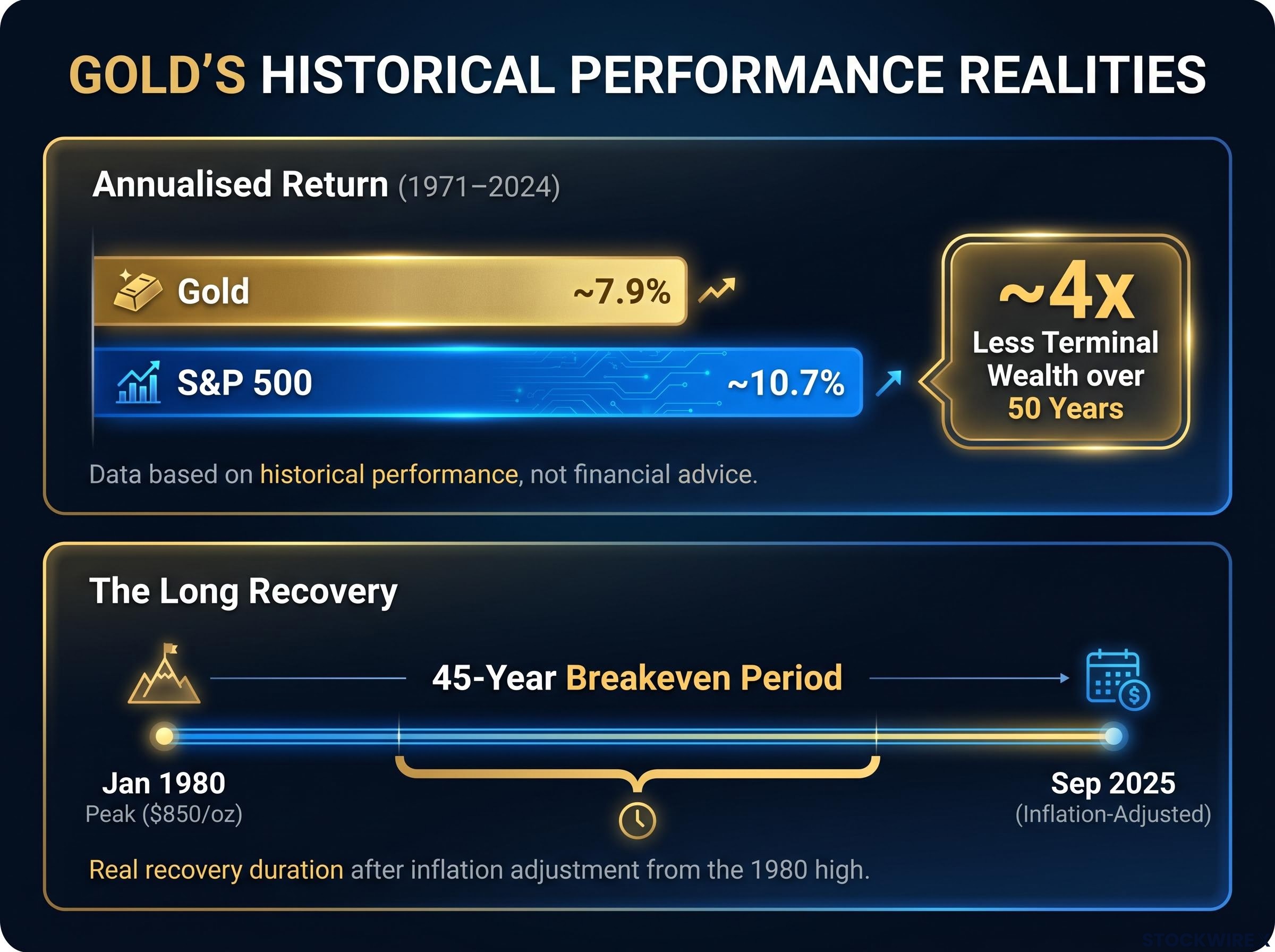 Gold's Historical Realities: Returns and Recovery Timeline