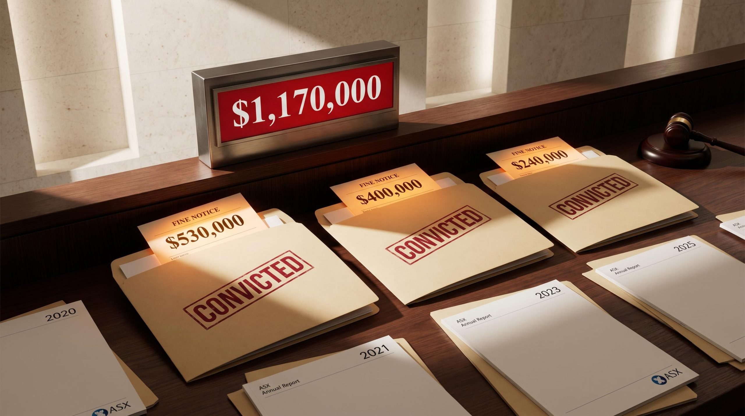 Three ASX companies fined $1,170,000 at Downing Centre Local Court for multi-year financial report non-lodgement