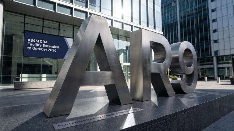 AR9 sculpture in courtyard