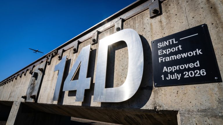 14D sign and aircraft