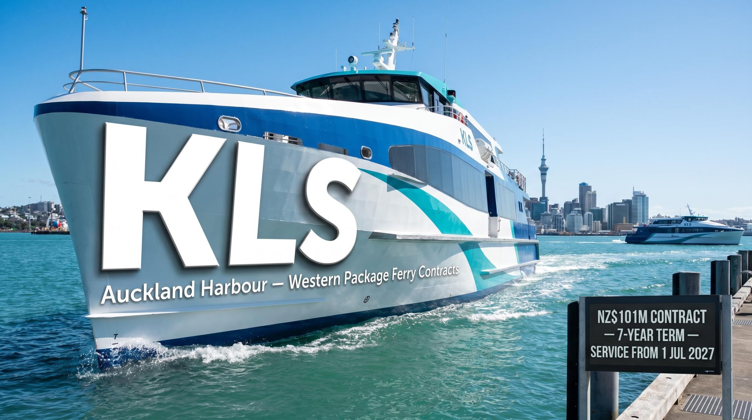 Ferry in Auckland Harbour