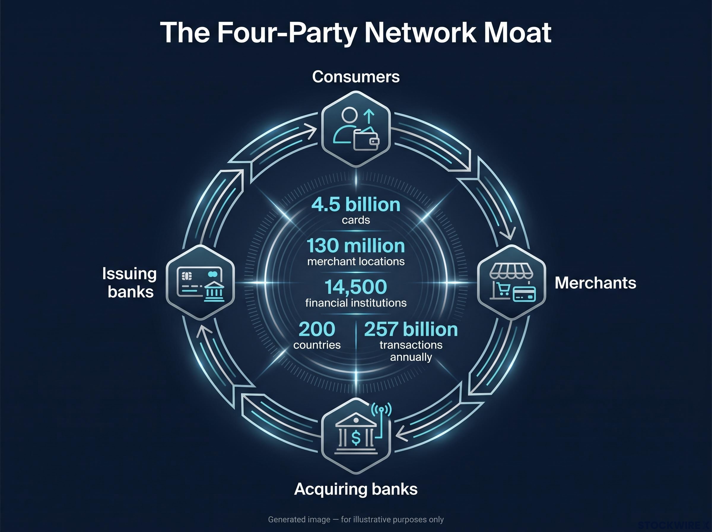 The Four-Party Network Moat & Scale