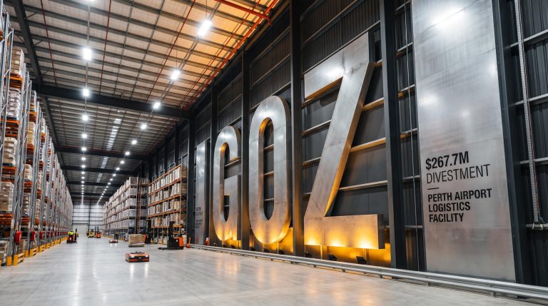 Large logistics facility interior