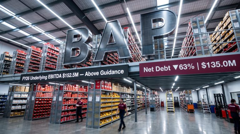 Large warehouse with shelves