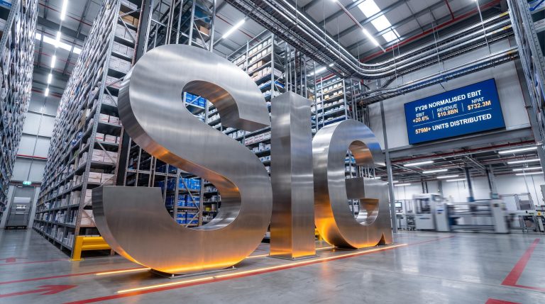 Large SIG letters in warehouse