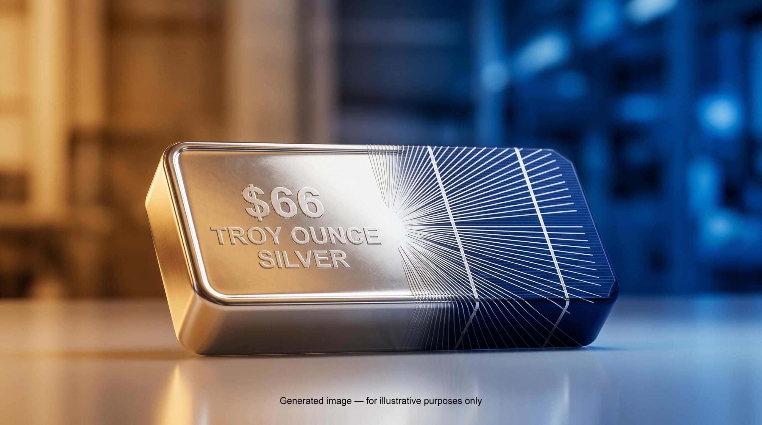 Silver bar splitting into solar cell filaments illustrating what drives silver prices — monetary and industrial forces