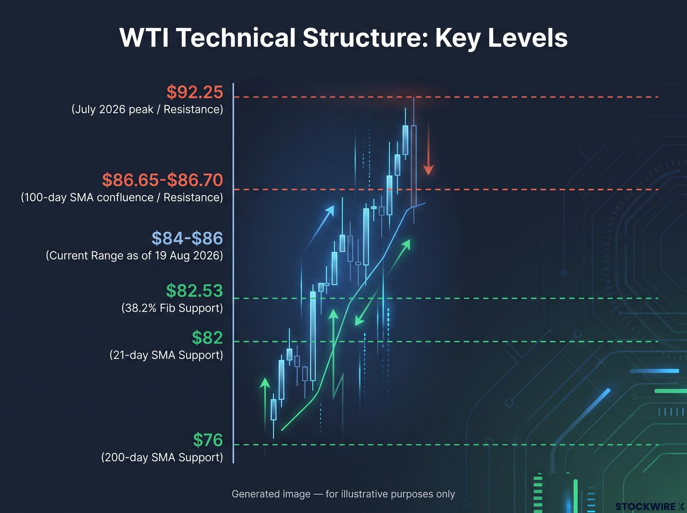 WTI Key Support and Resistance Levels Map